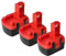 vhbw 3x batteria compatibile con Bosch ART 26 utensile elettrico (1500 mAh, NiMH, 14,4 V)