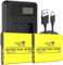 Rapid Revive – NP-BN1 Replacement Battery & Charger For Sony Cyber-shot DSC-QX10 DSC-QX100 DSC-TF1 DSC-TX5 DSC-TX7 DSC-TX9 DSC-TX10 DSC-TX20 – 2 Pack Rechargeable Li-ion Digital Camera Battery