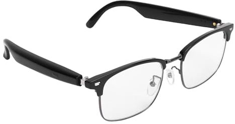 Goshyda Smart -Brille, Bluetooth -polarisierte Sonnenbrille mit Lautsprecher, Stütze Blaues Lichtfilter, KI -Sprachregelung, Fernkamera -Steuerung für Frauen Männer