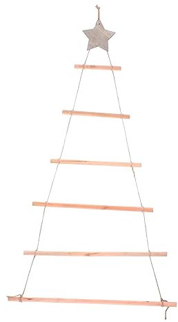 Ciieeo Weihnachtsbaum Wanddekoration Holzleiter für Kreative Gestaltung Hängende Deko für Weihnachten für Weihnachtsbaum Schmuck und Persönliche DIY Projekte