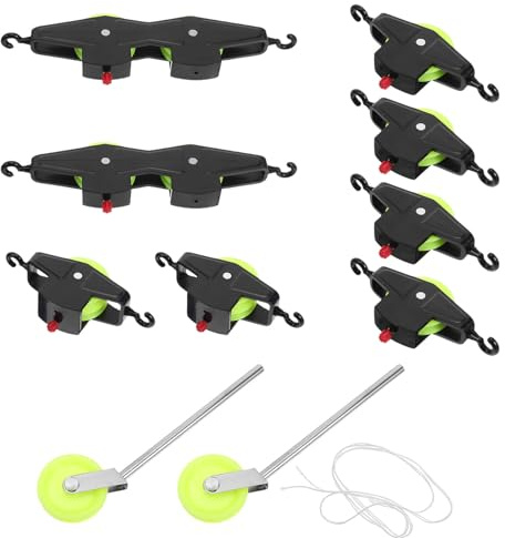 WEKADRIN Flaschenzug Experimentierset mit Festen und Losen Kunststoff für Physik-unterrichtsmaterial und Mechanik-lernset Demonstrationssystem für Heben von Lasten