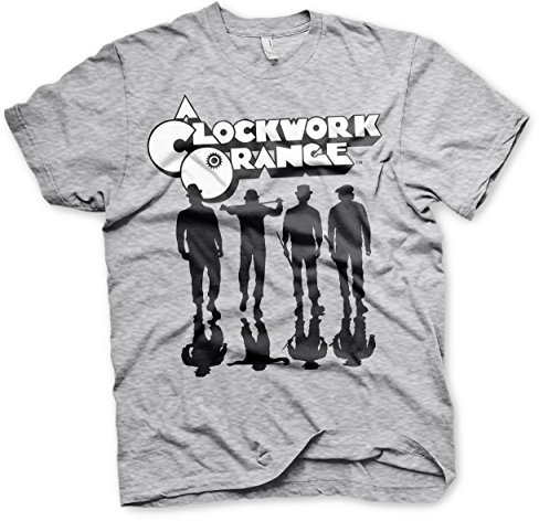 Offizielles Lizenzprodukt Clockwork Orange Shadows Herren T-Shirt (H.Grau), Medium