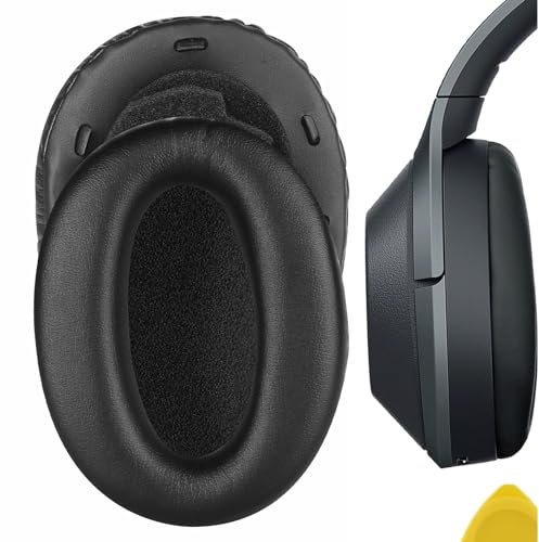 Geekria Earpad Replacement for WH1000XM2, MDR-1000X Headphones/EarPads with Clip Ring and Tuning Tone Cotton/Ear Cushion/Repair Parts (Plastic Ring/Tuning Cotton)