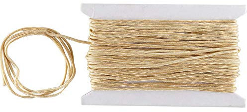 WedDecor Nylon String Trim Cord 1.2mm Paracord Satin Braided Twisted Synthetic Rattail Cords for Chinese knot Beading Jewellery making Macrame, Cream, 10 meters