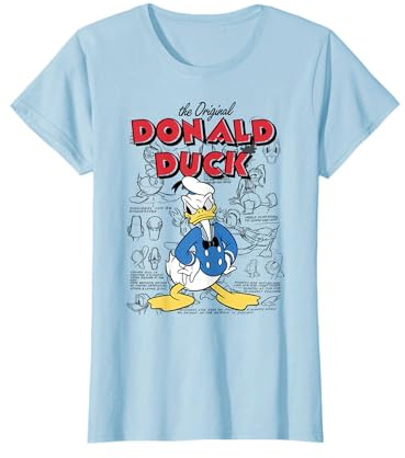 Disney Donald Duck Original Donald How To Draw Background T-Shirt