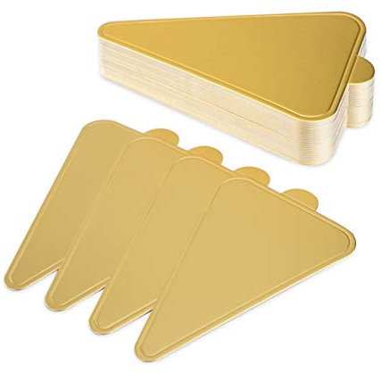 Tableros de Pastel de Mousse Triángulo Mini Base Tartas de Cartón para Decoración de Tartas Bandeja, Base de Pastel, Base de Postre para Buffet, Bodas, Fiestas 100 Piezas