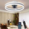 Wildcat Ventilador de techo con iluminación led, silencioso y moderno, con mando a distancia, temporizador, luz de techo, para salón, dormitorio, comedor