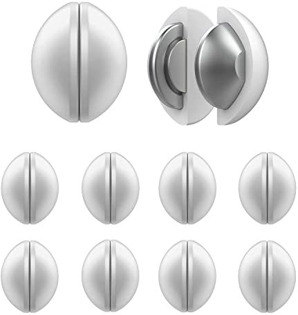 Duschvorhang-Gewichte, magnetisch, mit Silikon umwickelt, strapazierfähig, Premium-Duschvorhang-Clips, zusätzliches Gewicht (weiß, 8 Stück)