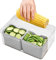 Edorco Almacenamiento para Nevera - Ensaladera Verduras con 4 Cajas extraíbles - Organizador Nevera 4 Rejillas Que Ahorra Espacio, Frutas y Verduras