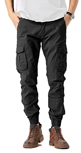 TONY BACKER Pantaloni Casual Elasticizzati Uomo Pantaloni Cargo da Uomo Pantalone in Cotone Leggero 6591