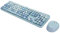 2,4 GHz Wireless 104 und Maus-Set Office Desktop Mofii Wireless Keyboard Key Keyboard Cute für Computer (Couleur Rose Mélangée) (Blaue Mischfarbe)