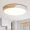 Kimjo LED Deckenleuchte Holz Rund - Deckenlampe Holz Weiss 24W Neutralweiß 4500K - Deckenlampe Wohnzimmer 30cm für Schlafzimmer Küche Korridor Verandas