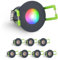 LongLife LED 8er Set Einbaustrahler Mini 3W RGBW anthrazit RAL 7016 IP65 Dimmbare Strahler für Terrassenüberdachung, Carports, Dachüberständen