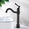 Namuoto Robinet Salle de Bain Haut Peut pivoter à 360 °Mitigeur Lavabo, Rétro Classique Robinet Lavabo en Laiton, Noir