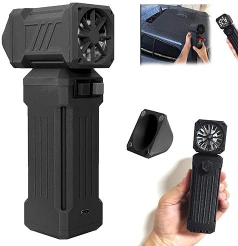 Souffleur D'air Super Jet Fan, Souffleur Sec à Jet de 150 000 Tr/min, Mini Ventilateur à Jet Portable, Utilisé pour Nettoyer Les Lentilles Des Claviers, Les Feuilles Sèches, Les Voitures et la Neige