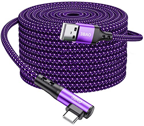 USB C Kabel 5M Nylon Typ C Ladekabel für das Note 10 9 8 A3 A5 2017 LG G5 G6 V20 HTC 10 U11 Sony Xperia XZ X1 Huawei P30 P20 Mate,Samsung Galaxy S10 S9 S8 Plus etc