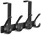 Over Door Hooks,Matte Black 4 Over Door Hanger, Over The Door Coat Storage Rack for Bathroom Bedroom Kitchen 810B