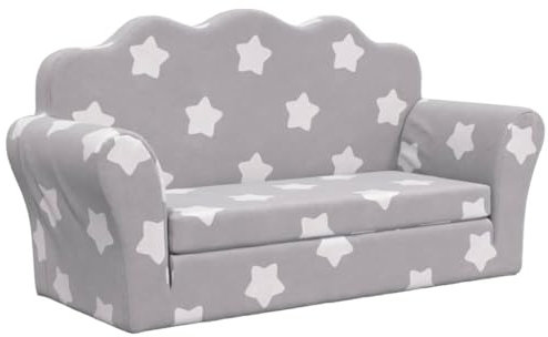 Gecheer Schlafsofa 2-Sitzer Sofabett,Minisessel 2-in-1 Kindersofa Minisofa mit Schlaffunktion,Kindersessel Kindersofa Abnehmbarer Bezug,Kindercouch Kindermöbel 94 x (34-90) x 48 cm (B x T x H)