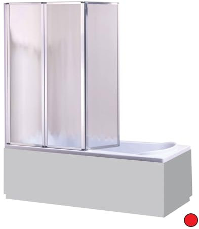 PARETINA VASCA DF/7 METACRILATO ALTEZZA140X130 BIANCO