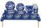 69pcs Navy Silver 40th Birthday Decorations for Men Women - Tableware Set with Tablecloth, Plates, Napkins, Cups for Him/Her