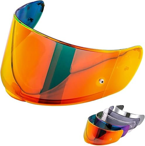 VCOROS Visiera Casco Per FF397 FF801,Visiera del Casco Lente,Sostituzione della Visiera della Lente del Casco del Parabrezza del Motociclo,Accessori per Caschi da Moto (Rosso cromo)