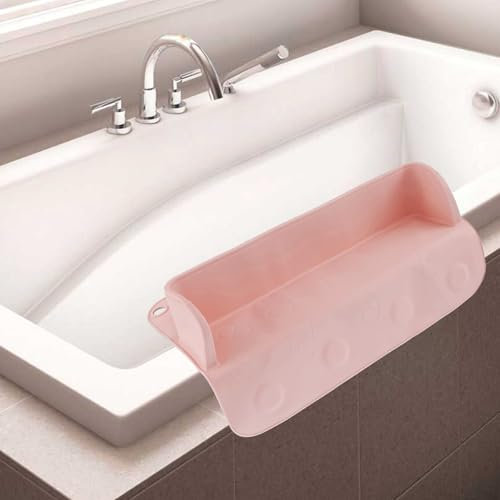 Bathtub Splash Guard for Tub Kids, Silicone Bathtub Splash Guard Play Shelf Area, Bathtub Toy Tray Caddy Holder Storage, Silicone Bathtub Edge Screen for Children Bathhouse, Home, Bathroom(Pink)