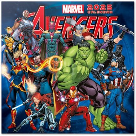 Kalender 2025 Wandkalender 2025 Grupo Erik Marvel Avengers Kalender 2025 Familienplaner 2025 30 x 30 cm Jahreskalender Familienkalender 2025 - Offizieller Marvel Fanartikel