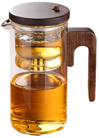 Glass Tea Infuser Bottle, 800ml Infuser Cups With Strainer and Lid, Leakproof Tea Infuser Tumbler, One-touch Filter Tea Water Separation, Heat-resistant Tea Cup for Tea