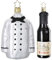 Christbaumschmuck Weihnachtskugeln Set | Geschenkset Christbaumfigur | Made in Germany | Handbemalt und mundgeblasen (Kochjacke und Rotwein)