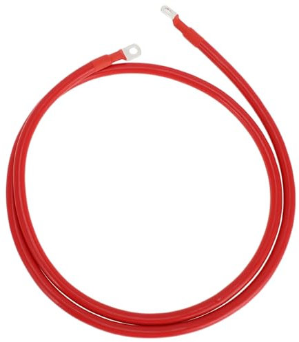 VekAuto 1 Pc Cavo Inverter Batteria 2 AWG Calibro 165cm 5/16 Lug Cavo Batteria Universale per Auto Veicolo Barca RV Solare Rame Stagnato Rosso