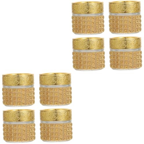 Beavorty 2 Ensembles Bouteille Nettoyeur De Biberon Boire Rechargeable Vin Boite Rangement Boite De Rangement Teapot 10g De Pots Vides Pots De Stockage De Luxe Un Verre Golden 4 Pièces * 2