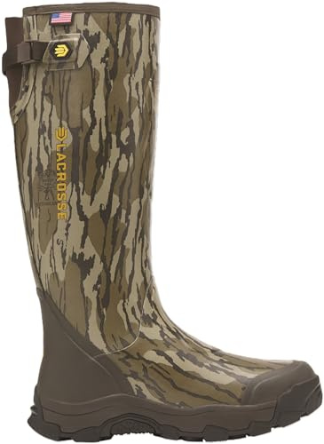 LaCrosse Alpha Evolution 17 Men's Rubber Hunting Boots - Waterproof, Made in USA, Comfort Liner, Mossy Oak Original Bottomland - 12 M