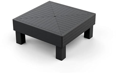 Keter Set Tavolino in Resina da Giardino Elements Grey 65 x 65 x 29 cm