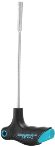 QUARKZMAN T-Griff Metrischer Nuss-Schraubendreher 4mm Durchmesser 150mm | 6-Kant Steckschlüssel-Schraubendreher, Schaft, Mit Rutschfestem Griff, Zum Anziehen Und Lösen Von Befestigungselementen