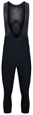 YUSUZH Lange Fahrrad-Trägerhose, 3/4-Winter-Thermo-Fleece-Fahrrad-Trägerhose, Herren, 6-Stunden-Fahrt für Fahrrad Radfahren(Black,S)