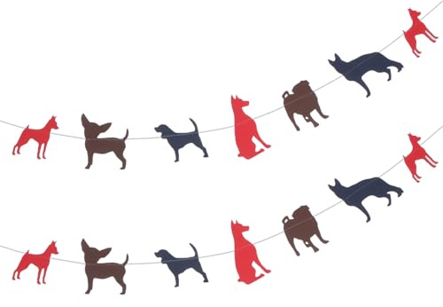 LALADEFIEE 2 Stück Tierbanner aus Papier mit Niedlichen Tiermotiven Einfache Montage Dekoration für Geburtstage und Partyfeiern