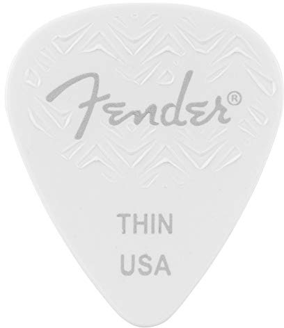 Fender 351 Shape, Thin White Guitar Pick (6)