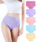 wirarpa Damen Unterhosen Baumwolle Unterwäsche Hohe Taille Slips Hoher Taillenslip für Frauen 5er Pack Mehrfarbig Größe XL