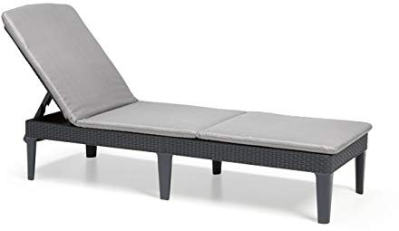Keter Jaipur Sonnenliege, Graphit mit grauem Kissen