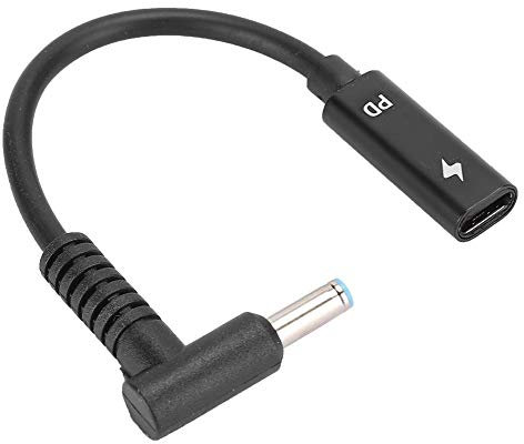 Richer-R Type-C to 4.5mm Adapter for Laptop, Type C Female to 4.5mm x 0.6mm Power Adapter Cable Plug Converter Charging Cable for HP450G3 / G4 440G3 / G4 430G3 / G4 820G3 / G4 840G3 / G4 828G3