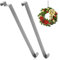 com-four® 2x Türhaken aus Edelstahl - 26 cm Haken für Türkränze und Dekoration - Aufhänger für Türen innen und außen - Kleiderhaken zum Einhängen