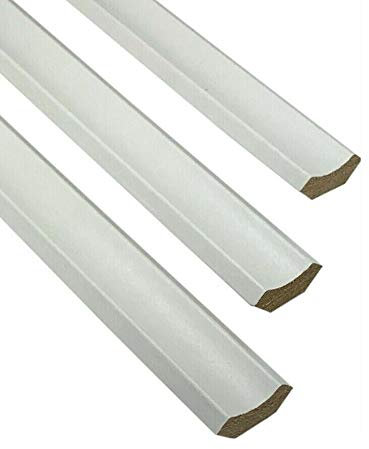 15 x 1.2m - White Edging For All Types Of Flooring - Wood - Laminate - LVT - Floor Beading Scotia/Skirting - 1.2m Lengths - Floor Edging Strip