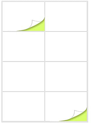 Paper24 800 Etiketten selbstklebend weiß 105x74 mm, 100 Blatt mit je 8 Aufkleber, Adressaufkleber auf DIN A4 Seite, einfach zu bedrucken