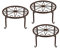 Yeehliny Metall-Pflanzenständer, Blumentopfhalter, Kunst-Topfhalter, Schmiedeeisen, Blumenhocker Blumentopfständer, Flowerpot Basis für Innen-Balkon Outdoor Garten (3PC-Bronze)