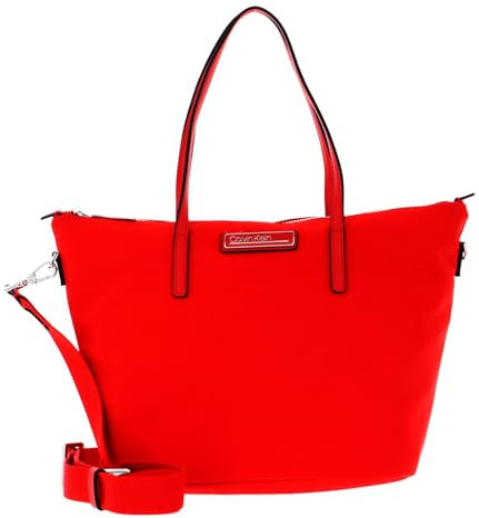 Calvin Klein Shopper With Zipper Vibrant Coral