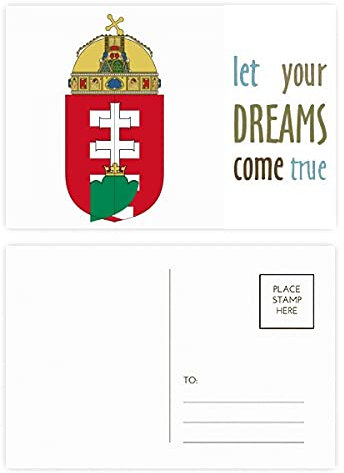 Ungarn Europa Nationalemblem Dream Come True, Postkarten-Set Dankeskarte, 20 Stück