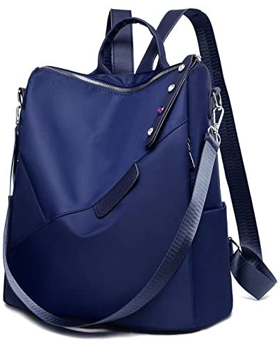 QQYG Oxford Damen Rucksack Mädchen Schultasche Mode Damen Rucksack wasserdicht diebstahlsicher Damen Business Tasche Mädchen Schultasche,Blau,China