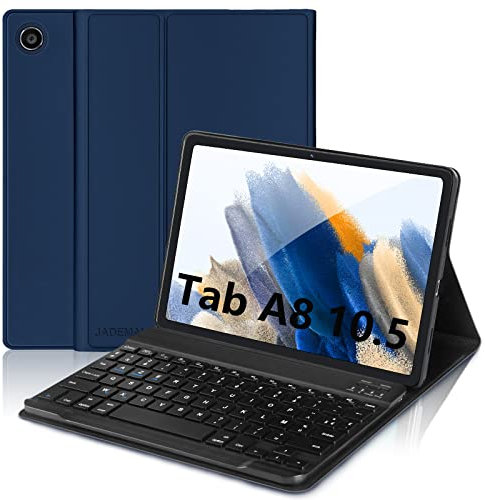 JADEMALL Custodia con Tastiera per Samsung Tab A8 10.5 2022, Italiana QWERTY Tastiera Bluetooth Magnetica Staccabile per Samsung Tab A8 SM-X200/X205/X207, Blu