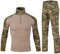 Czen Herren Tactical Shirt Militär Hemden Langarm Shirts Hosenanzüge Airsoft BDU Shirt Paintball Camouflage Outfit (Cp, XXL)