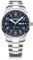 WENGER Herren Armbanduhr Attitude Ø 42 mm, Swiss Made, Analog Quarz, Wasserdicht bis 100 m, Edelstahl-Armband, Blau/Silber, 01.1541.125